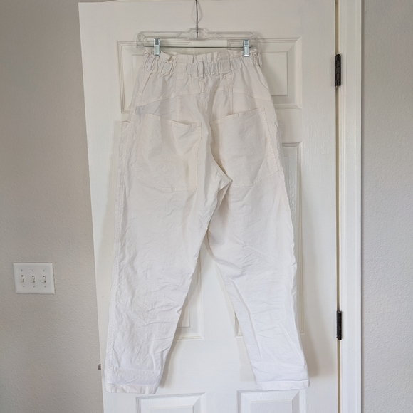 Isabel Marant Enucie White Cargo Jogger Pants Linen Blend 42 - Picture 6 of 8